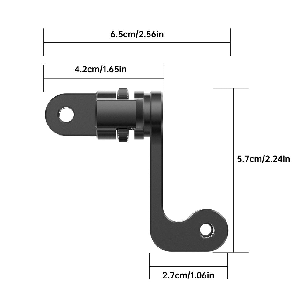 360 Degree Rotating Mount for GoPro Hero 11 / 12 / 13 Aluminum Alloy Vertical Horizontal Adapter Stand with Long Screw