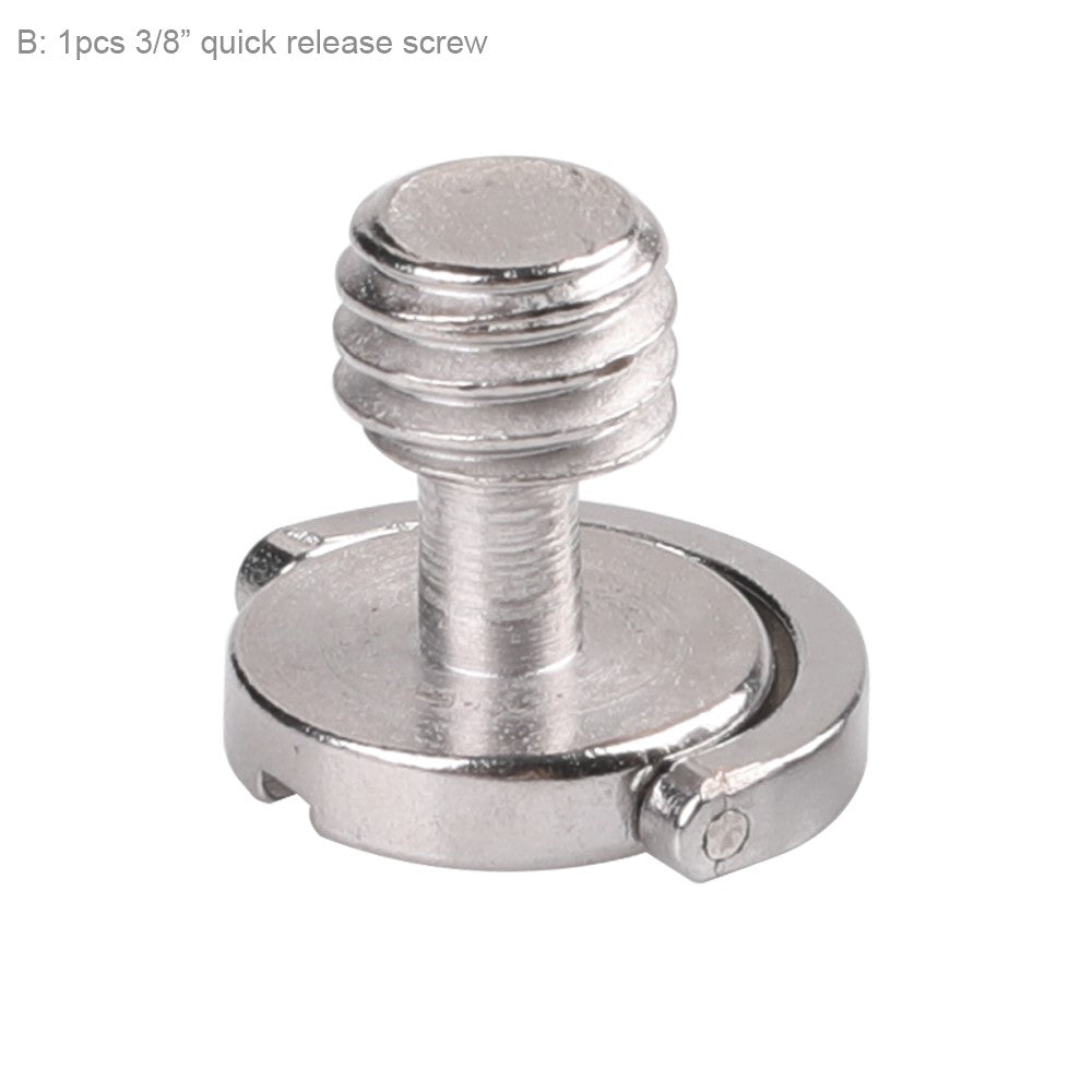 Longer Shaft D-ring Screw 3/8 inch Thread Camera Tripod Quick Release Plate Ballhead Fixing Screw Adapter