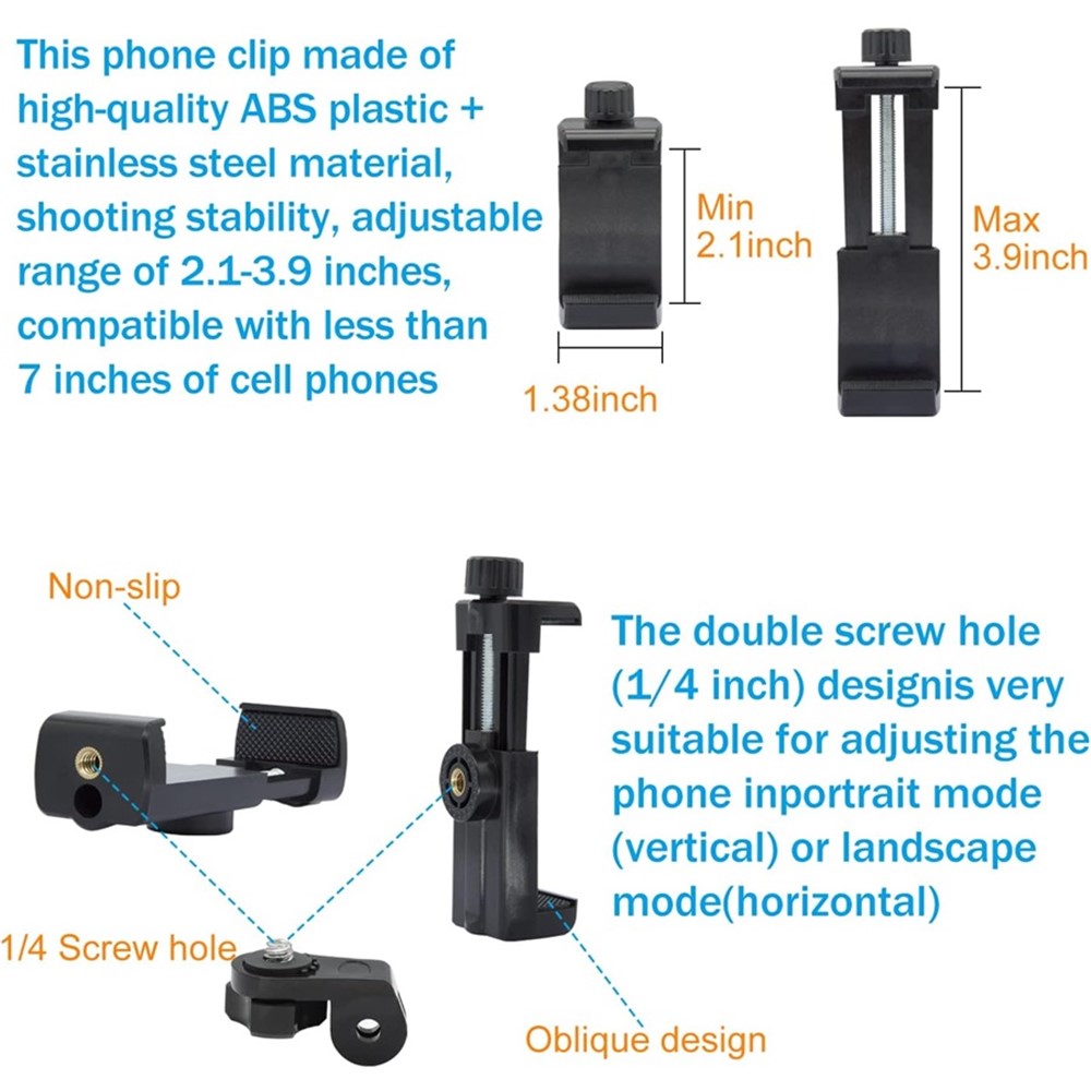 5-in-1 Action Camera Accessories Kit Head Strap with Phone Clip and Wrench for GoPro