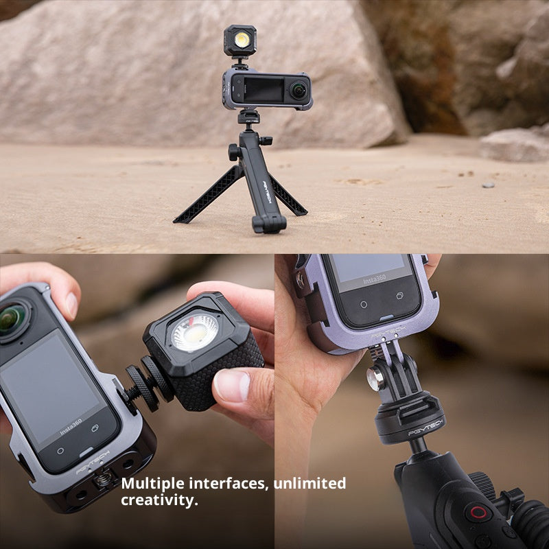 PGYTECH P-55A-010 For Insta360 X4 Camera Protective Cage Aluminum Alloy Frame with Lens Cap