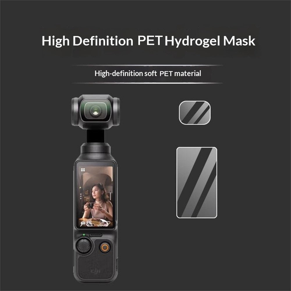 5 Sets For DJI Osmo Pocket 4 Hydrogel Film High Definition Soft PET Screen Protector Camera Screen + Lens Film