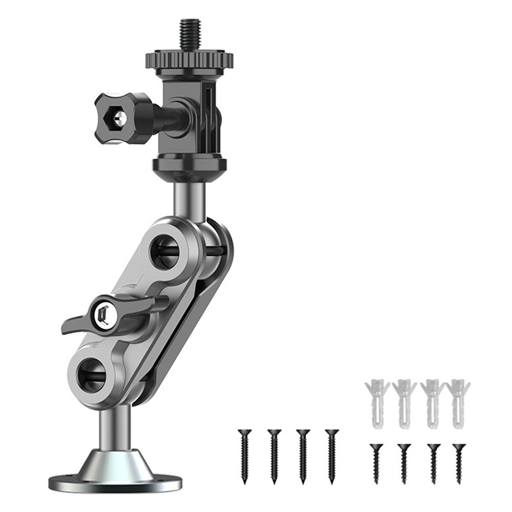 Camera Monitor Mount Wall Ceiling Bracket Double Ball Head 1 / 4 Interface Adjustable Swivel Stand