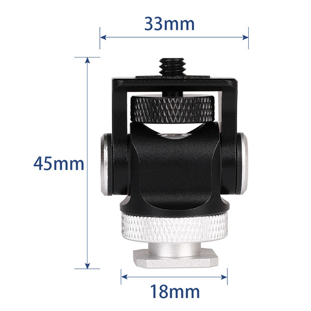 C037 360-Degree Rotating Gimbal for SLR Camera Quick Release Mount Adapter with Hot Shoe, 1 / 4 Screw Hole