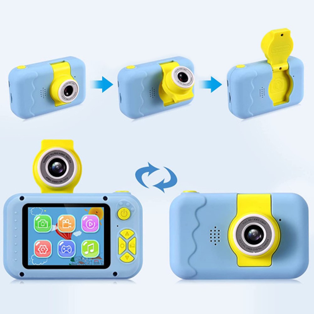 KDC-0025 2.0 Inch Screen Mini Kids Camera 180 Degree Flip Lens Video Recorder, with 32G TF Card + Card Reader