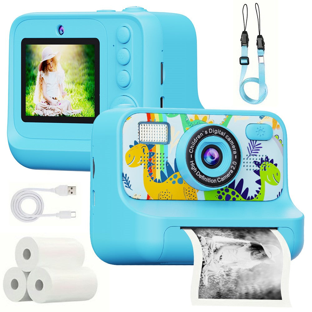 Z12 2.4-inch Mini Children HD Dual Lens Instant Camera Photo Printer with 32G TF Card