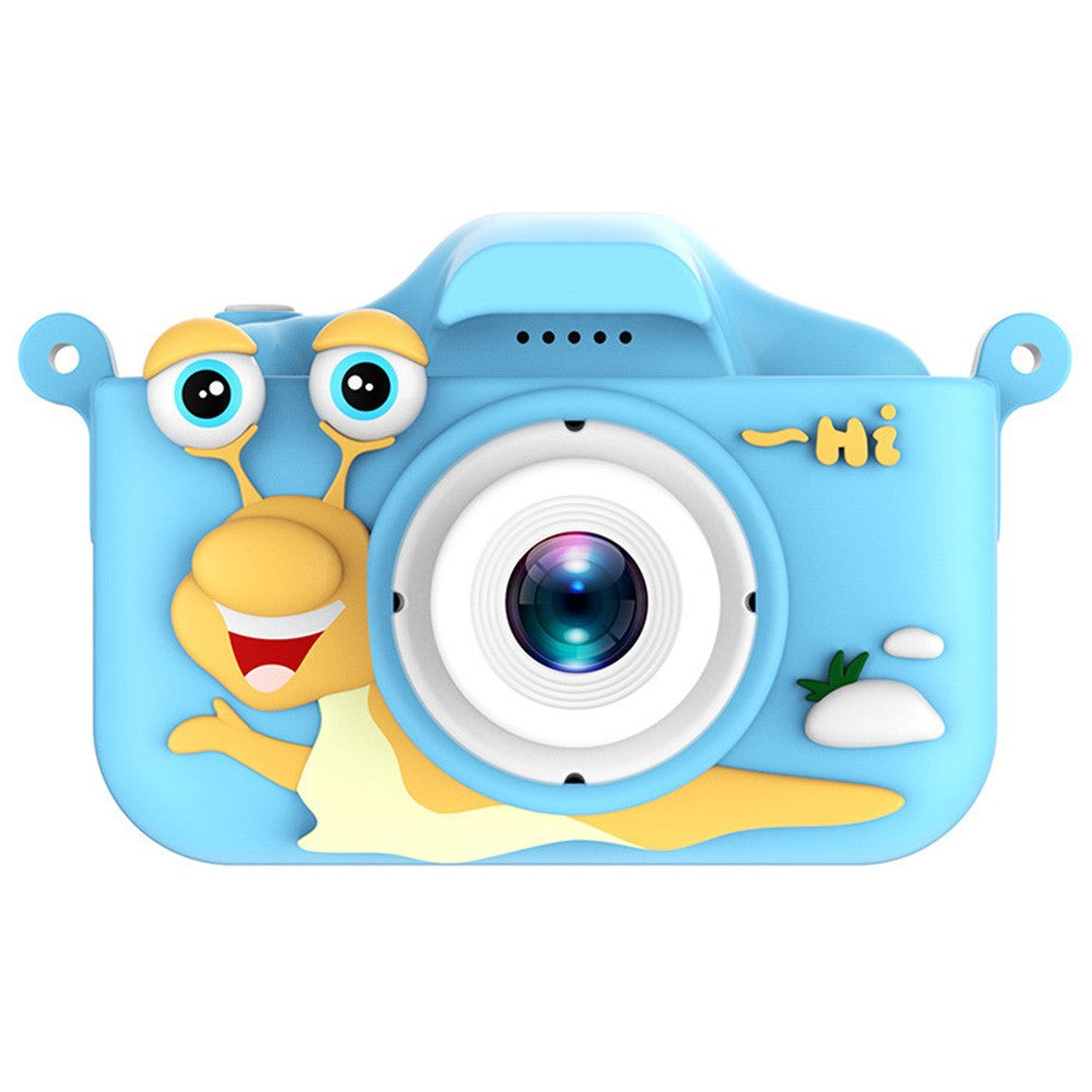 2.0 Inch Dual Lens Kids Digital Camera Cartoon Snail Design Video Recorder with 32G TF Card + Card Reader