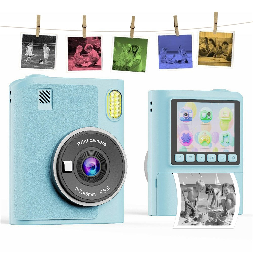 Z900 2.4 Inch Instant Print Camera Kids HD Video Recorder Support Monochrome Printing