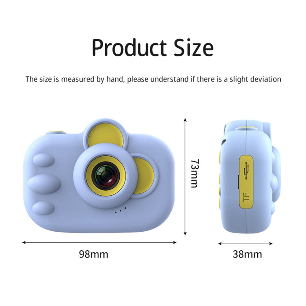 ET02 Cartoon 2.0 inch Screen Children Camera Rechargeable HD Wide Angle Digital Camera Camcorder Kids Gift