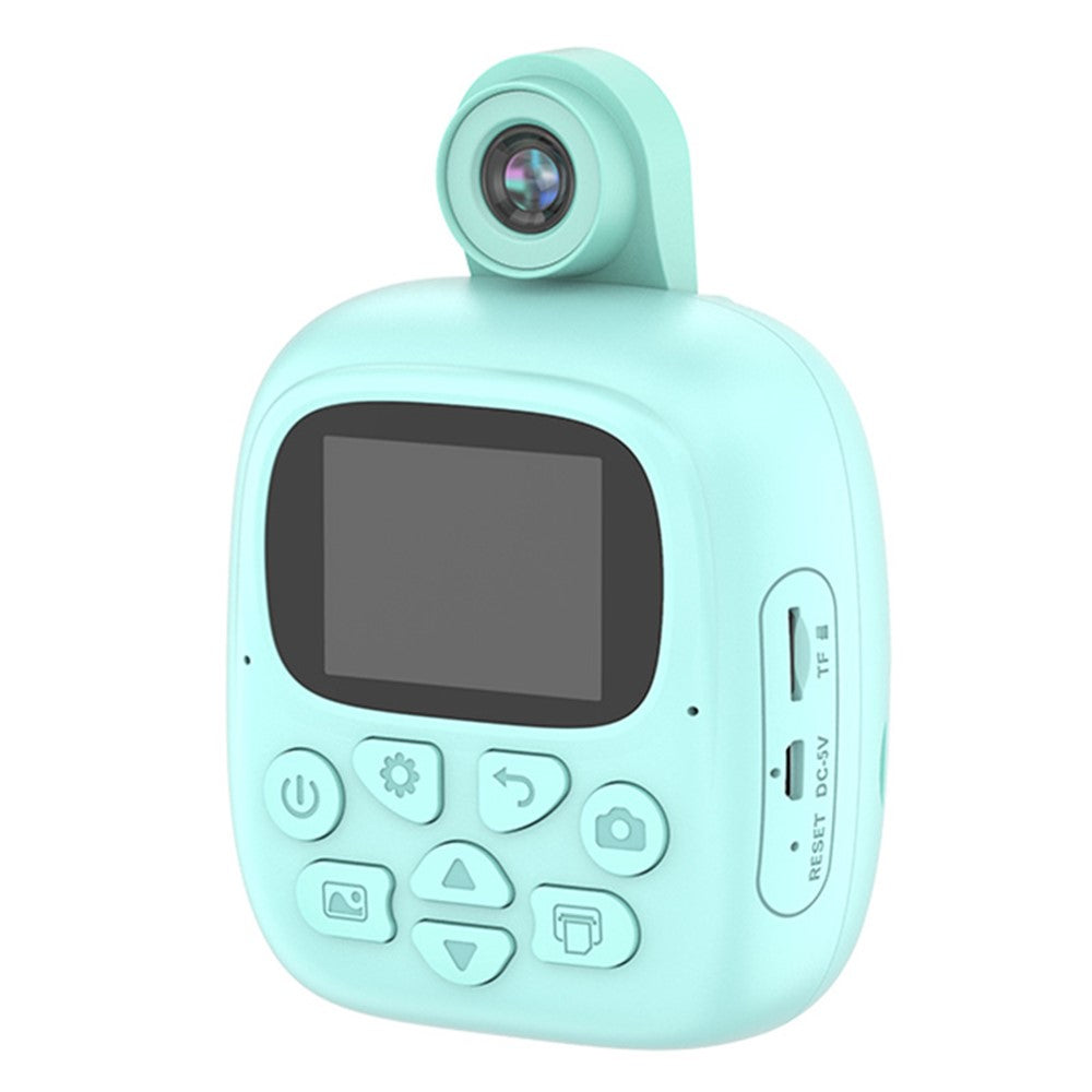 A18 Cute Kids Camera 2.0 inch 24M Pixel HD Instant Print Camera Portable Thermal Printing Camera with 180-Degree Flipped Lens for Children