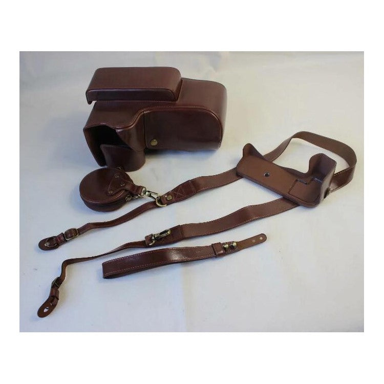PU Leather Camera Protection Case + Strap + Camera Lens Bag for Nikon P1000