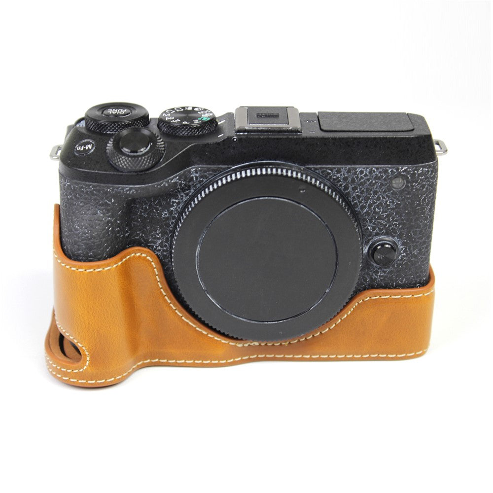 Genuine Leather Camera Protection Base Protection Semi-Case for Canon EOS M6 Mark II /EOS M6II