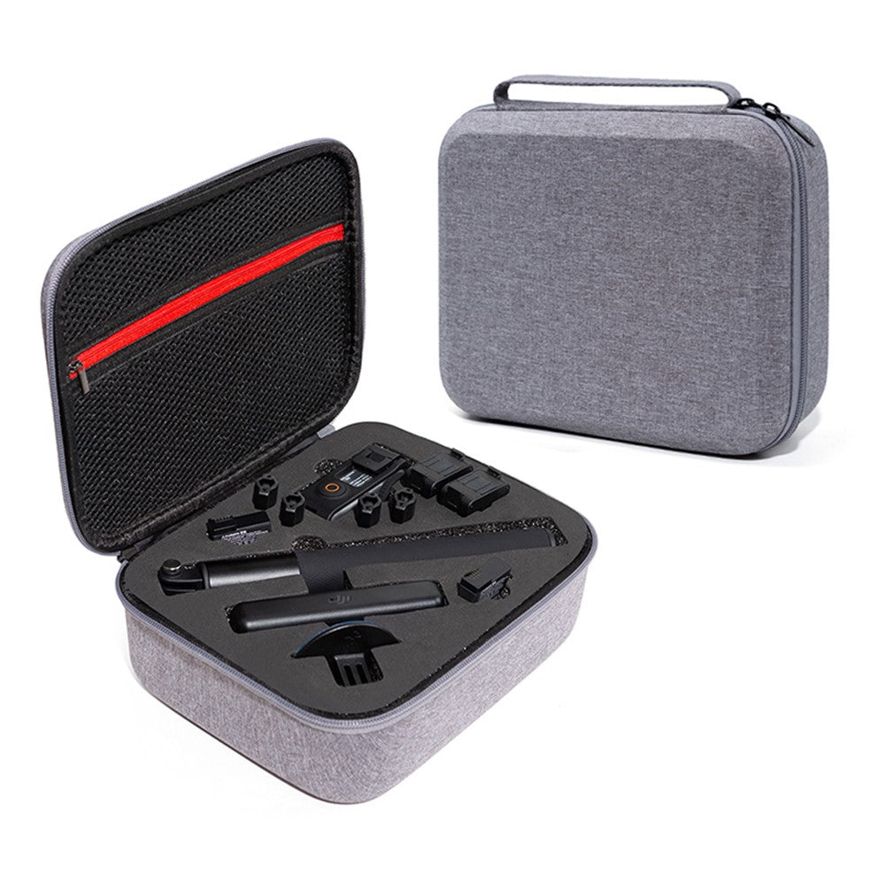 For DJI Osmo Action 3 / Action 4 / Action 5 Pro Portable Zipper Camera Protection Case EVA Hard Shell Handle Strap Camera Accessories Storage Bag