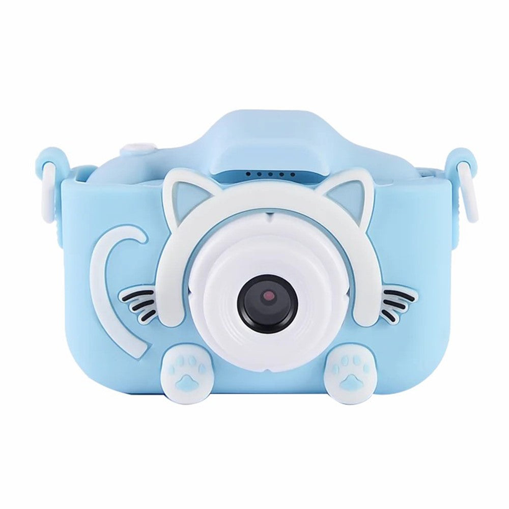 X5S Cartoon Cat 2.0-inch IPS Screen Kids Camera Rechargeable Dual Lens HD Camera Toy