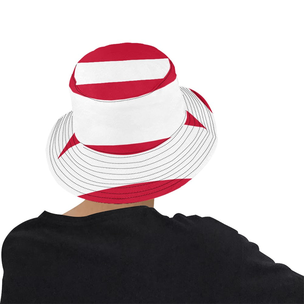 Stylish Men's Austria Flag Bucket Hat - Chino Cotton Twill for Outdoor Comfort
