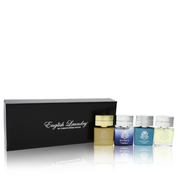 Arrogant Gift Set - Gift Set includes Notting Hill, Riviera, Oxford Bleu, and Arrogant, all in .68 oz Mini EDP Sprays by English Laundry --