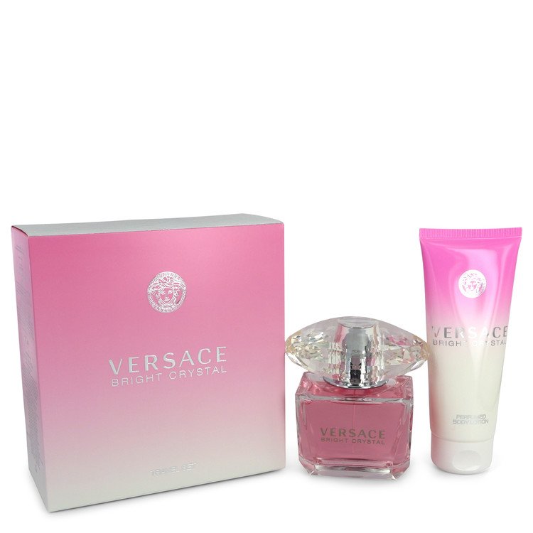 Bright Crystal Gift Set - 3 oz Eau De Toilette Spray + 3.4 oz Body Lotion by Versace --