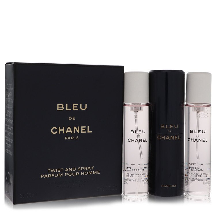 Bleu De Chanel Mini Eau De Parfum Spray + 2 Refills by Chanel 3 x 21 ml