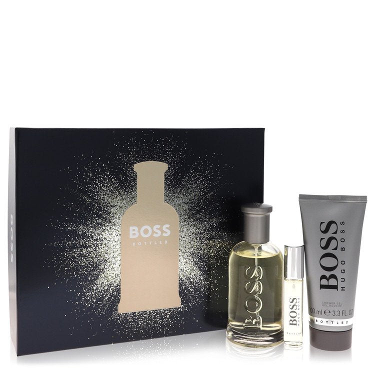 Boss No. 6 Gift Set - 3.3 oz Eau De Toilette Spray + 0.3 oz Mini EDT Spray + 3.4 oz Shower Gel by Hugo Boss --