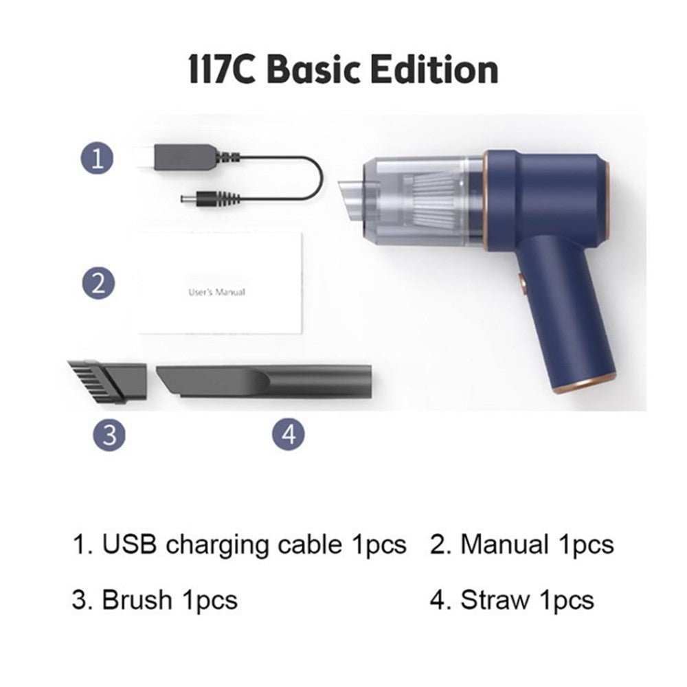 117C 2-in-1 Cordless Handheld High-Power Air Blower Car Home Cleaning Vacuum Cleaner