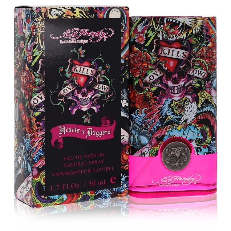 Ed Hardy Hearts & Daggers Eau De Parfum Spray by Christian Audigier 50 ml