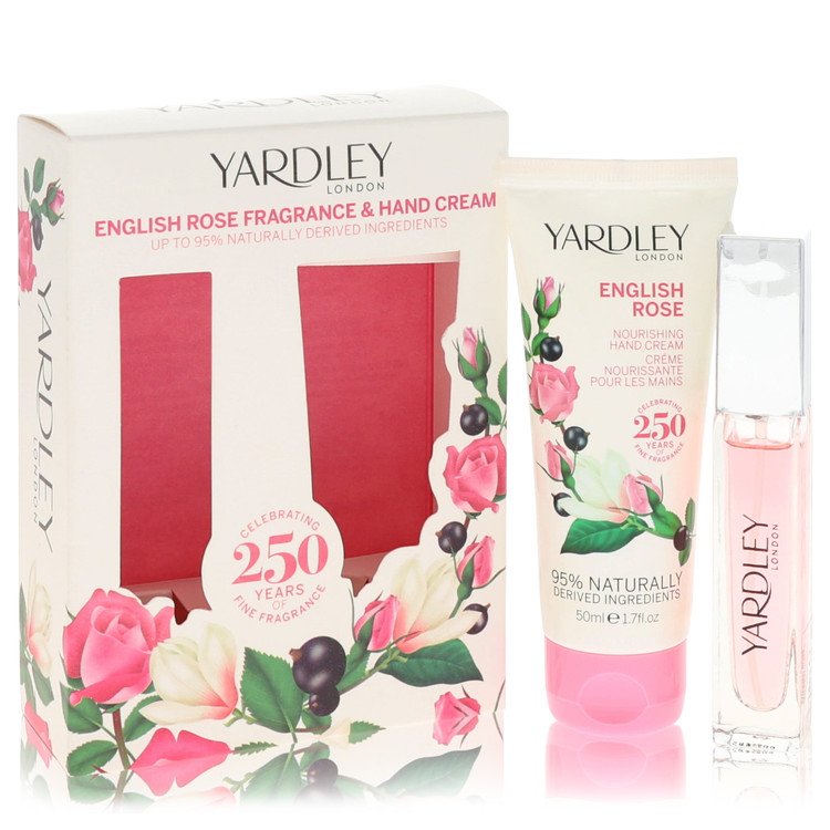 English Rose Yardley Gift Set - .5 oz Mini EDT Spray + 1.7 oz Hand Cream by Yardley London --
