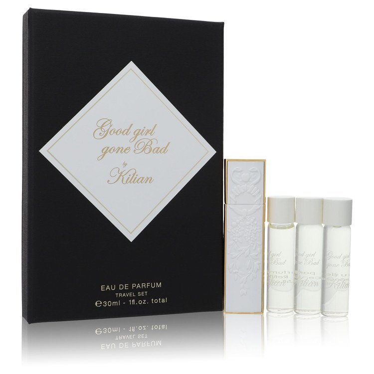 Good Girl Gone Bad 4 x 0.25 oz Travel Spray includes 1 White Travel Spray with 4 Refills by Kilian 4 x 7 ml