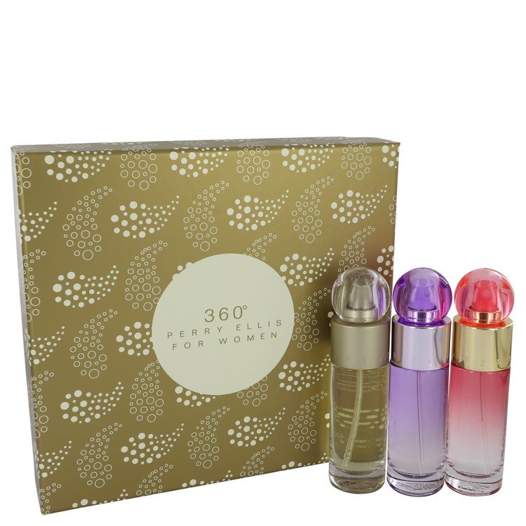 Perry Ellis 360 Gift Set - 1 oz Perry Ellis 360 EDT Spray + 1 oz Perry Ellis 360 Coral EDP Spray + 1 oz Perry Ellis by Perry Ellis --