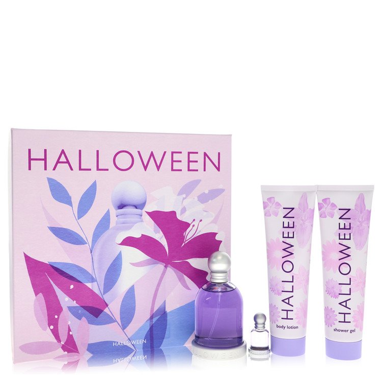 Halloween Gift Set - 3.4 oz Eau De Toilette Spray + 5 oz Body Lotion + 1.7 oz Shower Gel + .15 oz Mini EDT by Jesus Del Pozo --