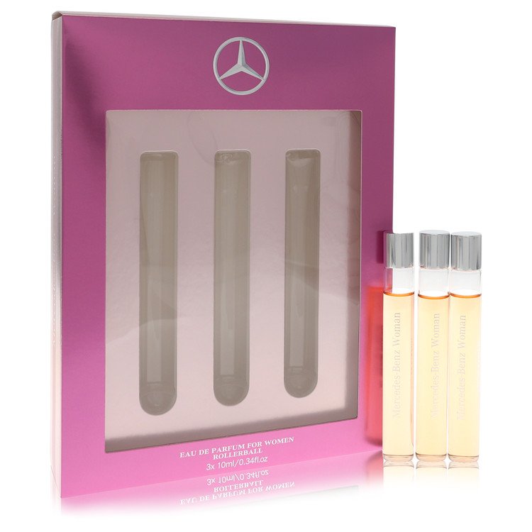 Mercedes Benz Gift Set - 3 x .34 oz Eau De Parfum Rollerballs by Mercedes Benz --