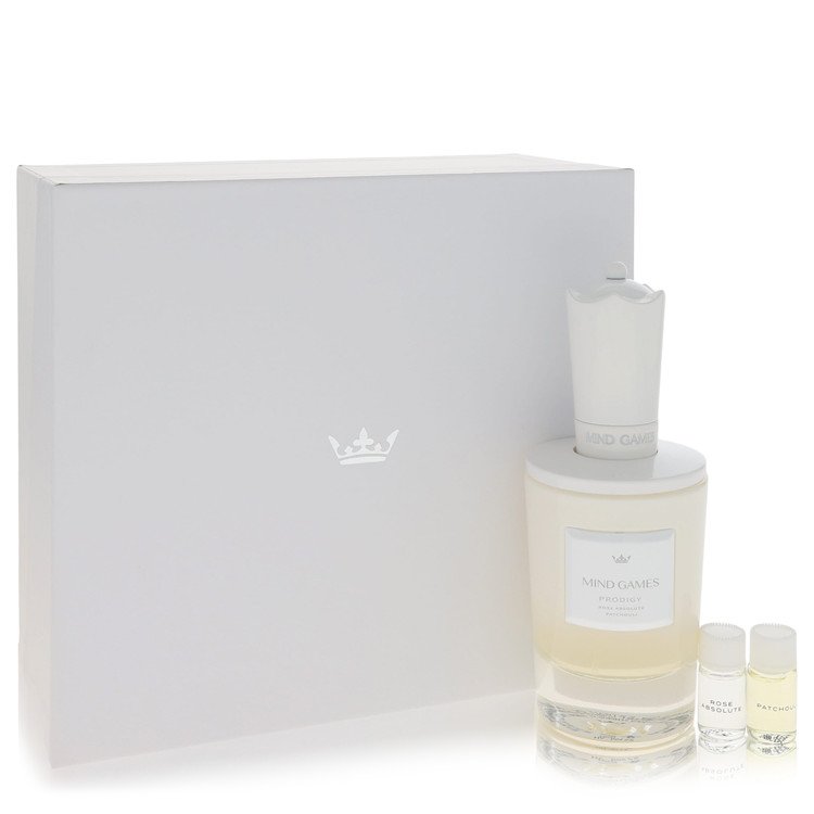 Mind Games Prodigy Gift Set - 3.4 Extrait De Parfum Spray + Two .10 Mini Extract + Testing papers by Mind Games --