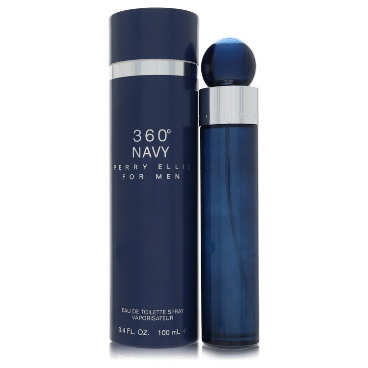 Perry Ellis 360 Navy Eau De Toilette Spray by Perry Ellis 100 ml