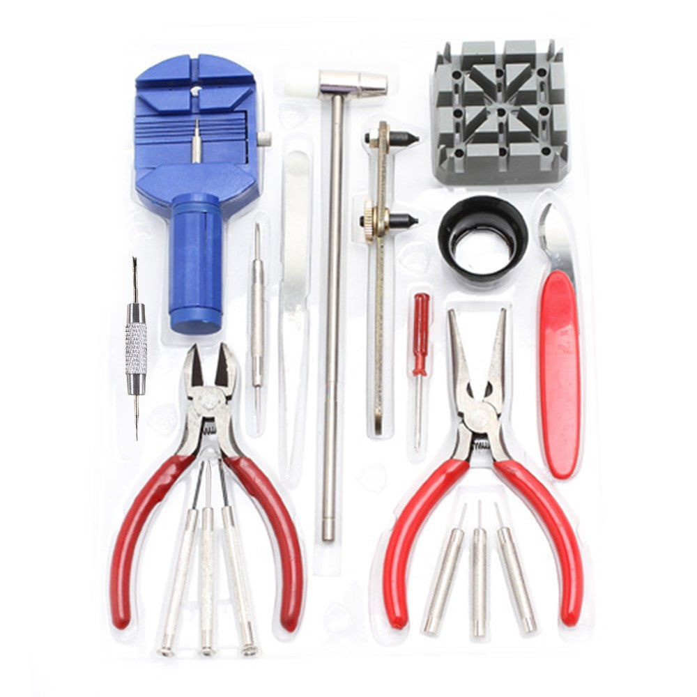 18Pcs Horologe Wrist Watch Repair Set Kit Case Opener Remover Strap Pin Repair Tools