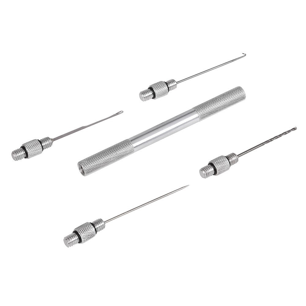Fishing Baiting Needle Set 5-in-1 Aluminum Alloy Carp Fishing Rigging Needle Stringer Drill Hooks Fishing Bait Needle Tool