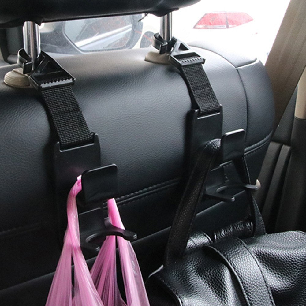 2Pcs/Set Universal Car Headrest Hooks Auto Back Seat Hanger Easy Installation Storage Bottle Holder