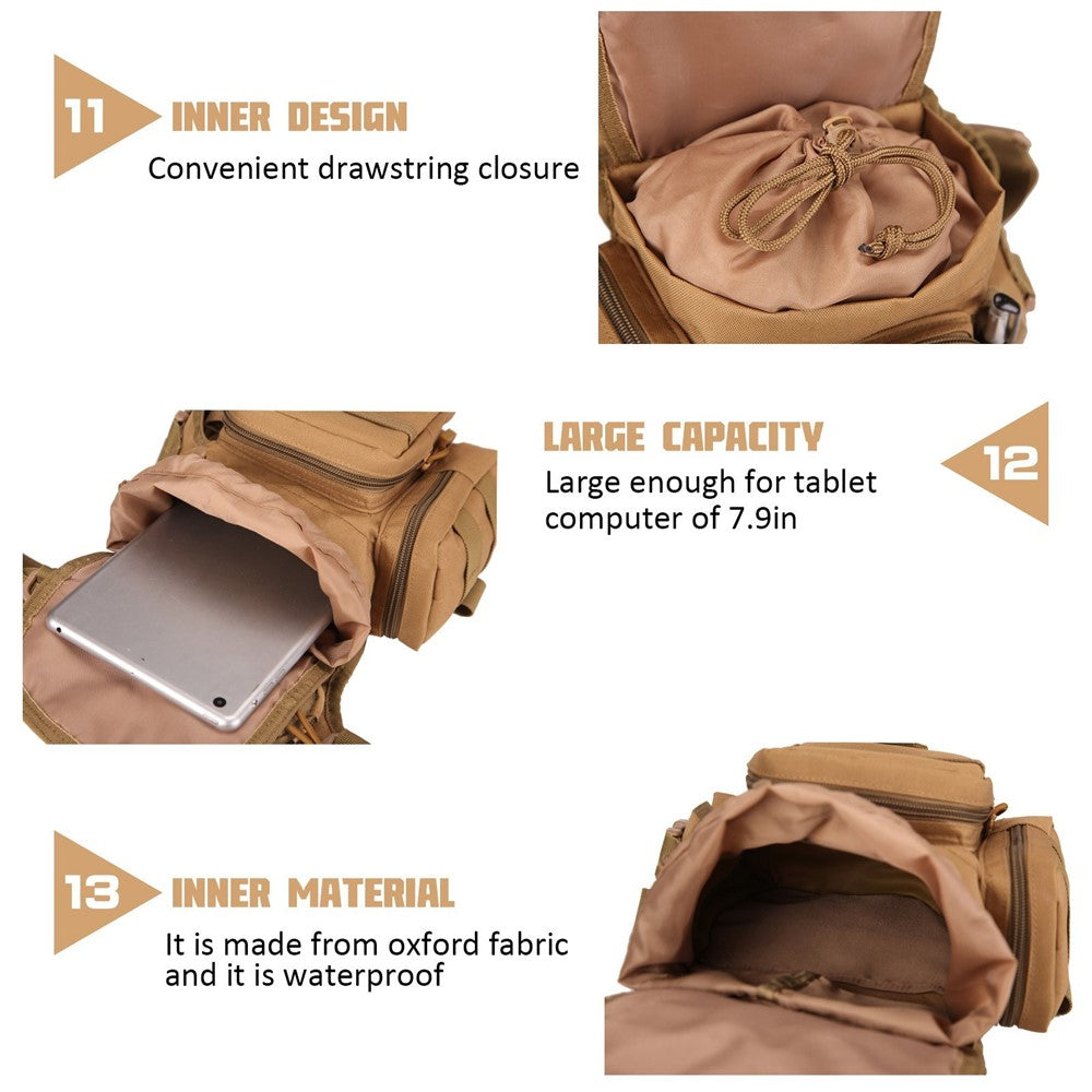 Outdoor Thigh Drop Leg Bag Waterproof Waist Packs Pouch for Traveling Hiking Cycling Camping