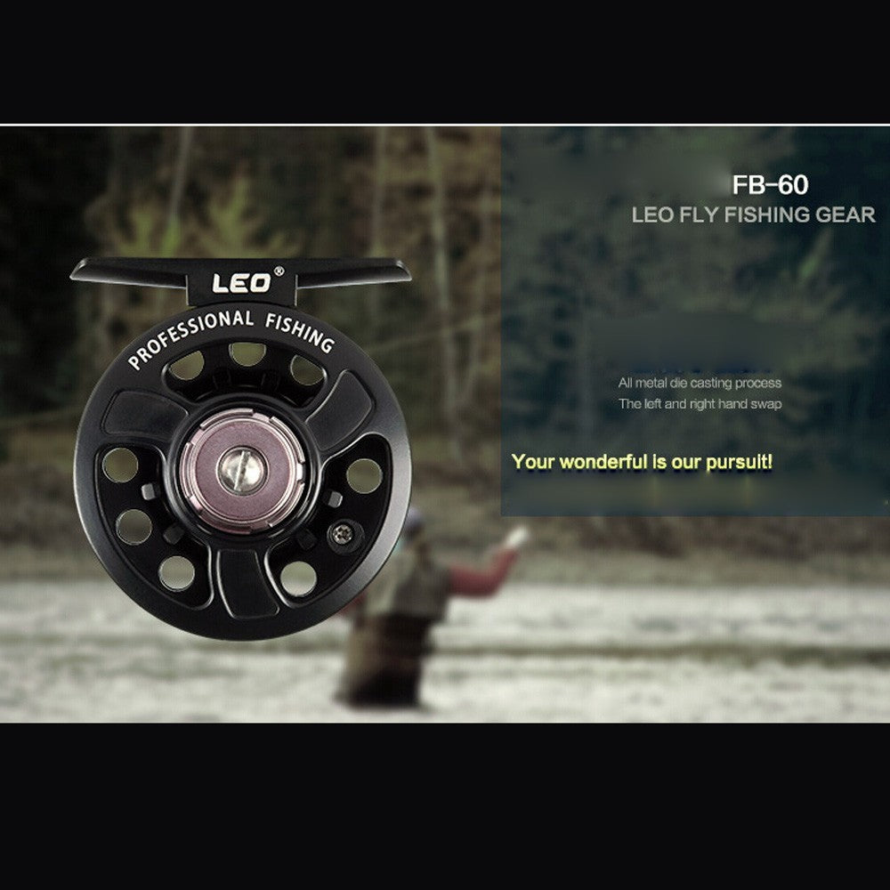 LEO Left / Right Interchangeable 3BB Ball Bearing Full Metal Fly Fish Reel Rafting Ice Fishing Wheel