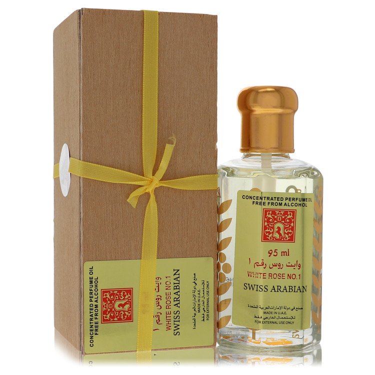 White Rose No 1 Concentrated Perfume Oil Free From Alcohol (Unisex) by Swiss Arabian 95 ml