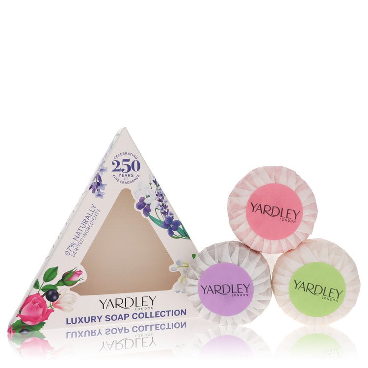 Yardley London Soaps English Rose + English Lavender + Lily Of The Valley Luxury Soaps by Yardley London 3 x 50 ml