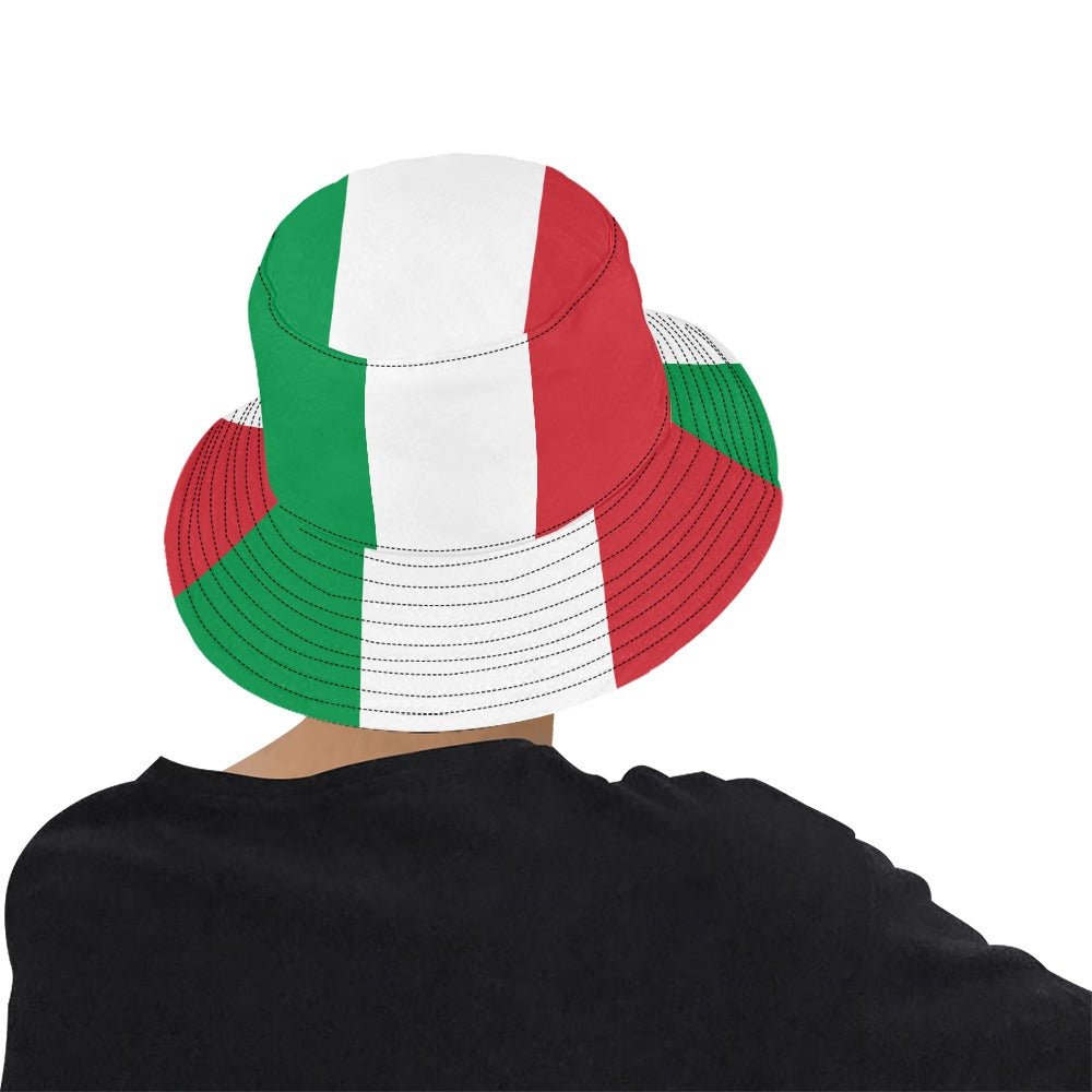 Stylish Men's Italy Print Bucket Hat - Chino Cotton Twill, Comfortable & Trendy
