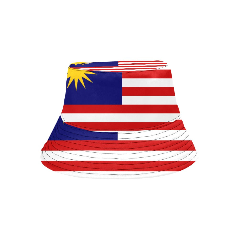 Stylish Men's Malaysia Flag Print Bucket Hat - Comfortable Chino Cotton Twill