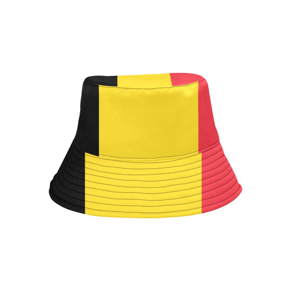 Men's Belgium Flag Bucket Hat - Stylish Chino Cotton Twill Summer Cap