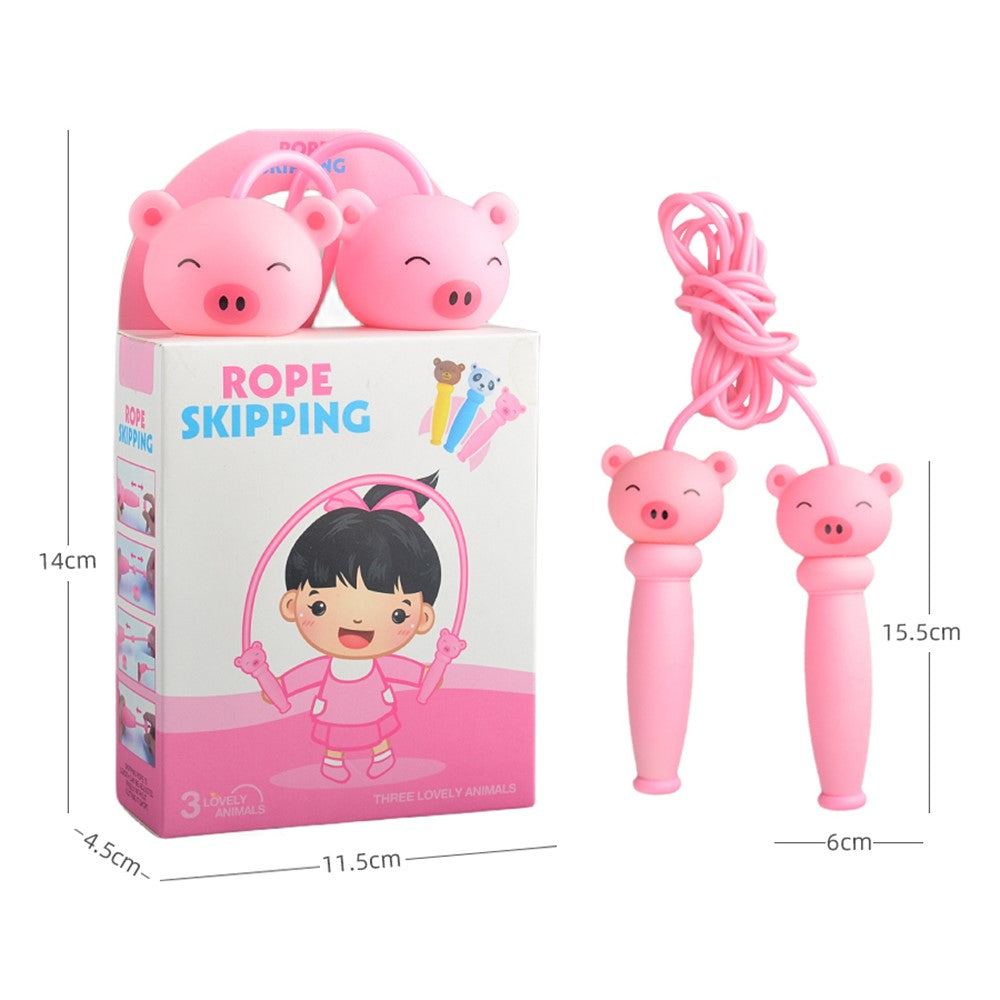 JY1028 Cartoon Animal Design Kids Jump Rope Exercise Workout PVC Skipping Rope