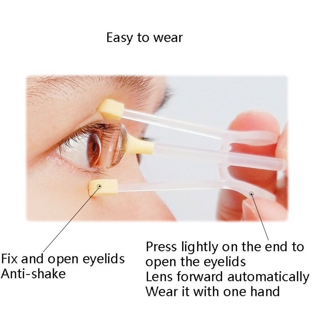 2 in 1 Portable Clip and Silicone Suction Stick Contact Lens Wearing Picking Auxiliary Tool (BPA Free, FDA Certified)