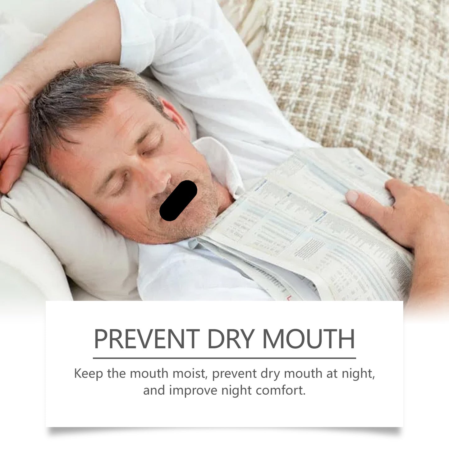 XIMONTH 30PCS Anti Snoring Strips Sleep Aid Mouth Tape Breathable Mouse Strips for Breathing & Sleeping