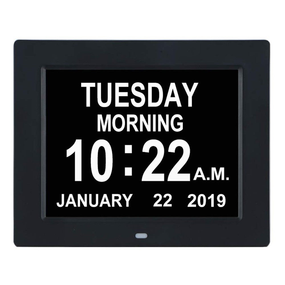 For The Elderly 8-inch Digital Super Large Characters LED Electronic Calendar Alarm Clock