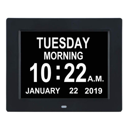 For The Elderly 8-inch Digital Super Large Characters LED Electronic Calendar Alarm Clock