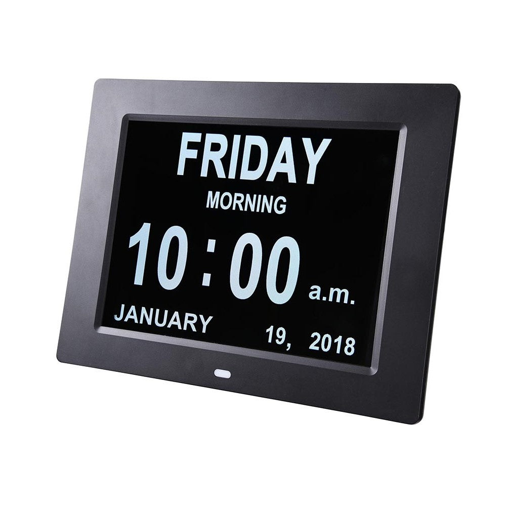 For The Elderly 8-inch Digital Super Large Characters LED Electronic Calendar Alarm Clock