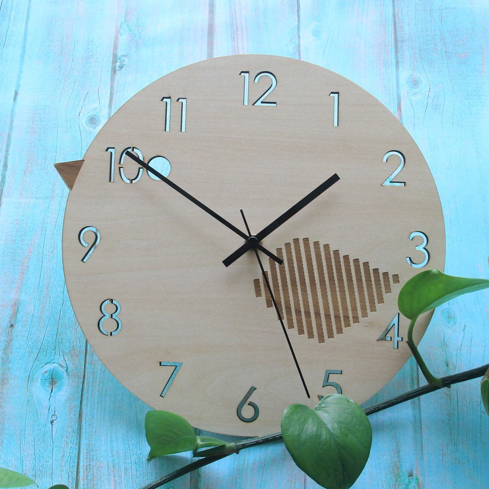 Silent Wood Wall Clock Living Room Wall Decorative Clock