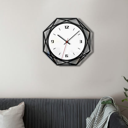 Rhombus Acrylic Wall Clock Silent Non Ticking Battery Operated Clock