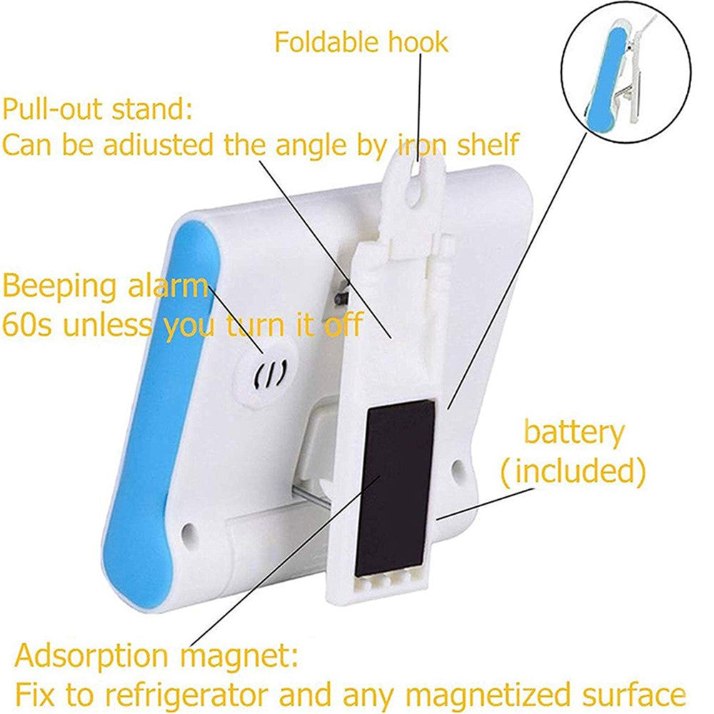 Magnetic Large LCD Digital Kitchen Timer with Loud Alarm Count Up & Down Clock 24 Hours Kitchen Timer